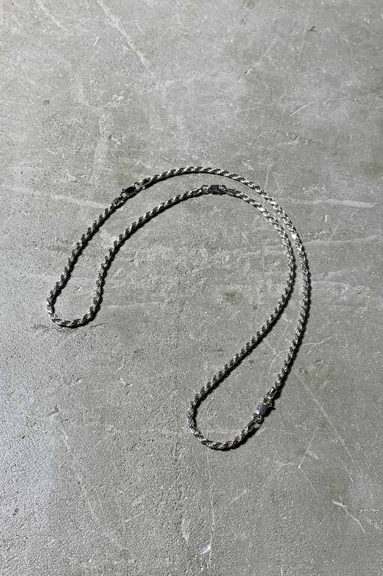 MADE IN ITALY 925 SILVER FRENCH ROPE NECKLACE [SIZE: ONE SIZE USED]