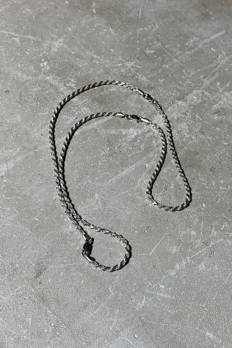 MADE IN ITALY 925 SILVER FRENCH ROPE NECKLACE [SIZE: ONE SIZE USED]