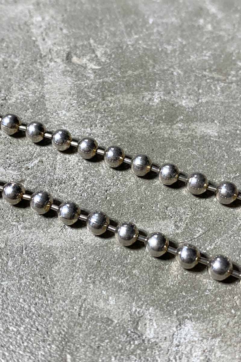 MADE IN ITALY 925 SILVER BALL CHAIN NECKLACE [SIZE: ONE SIZE USED]