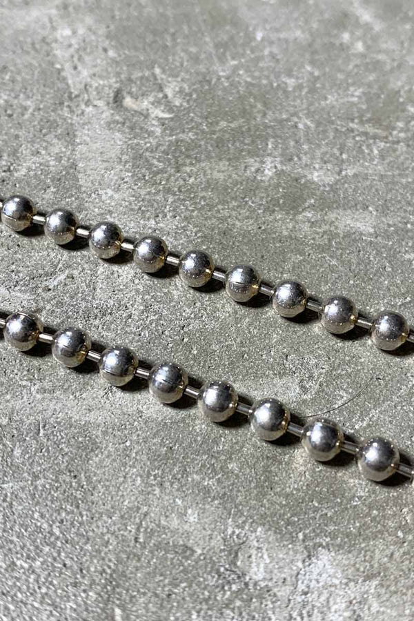 MADE IN ITALY 925 SILVER BALL CHAIN NECKLACE [SIZE: ONE SIZE USED]