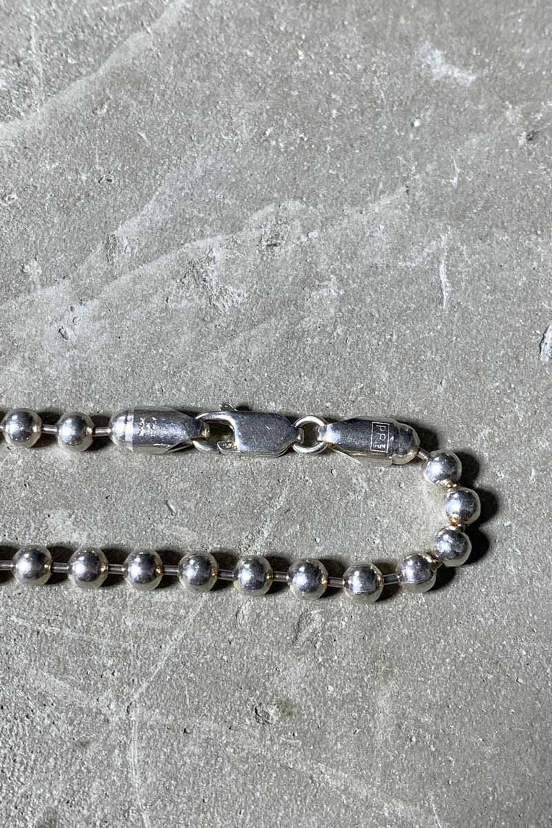 MADE IN ITALY 925 SILVER BALL CHAIN NECKLACE [SIZE: ONE SIZE USED]