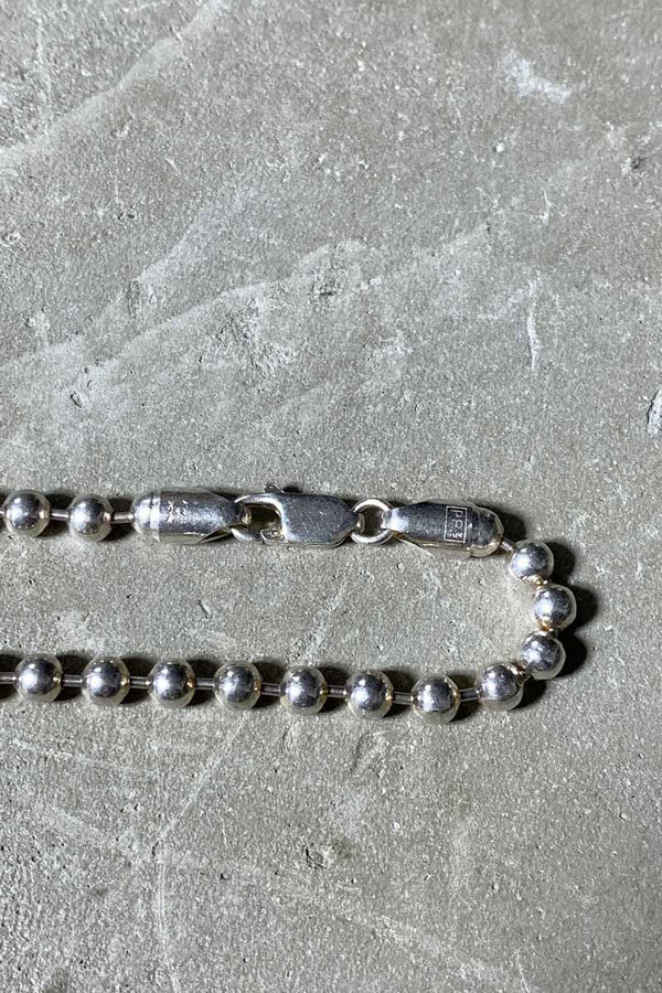 MADE IN ITALY 925 SILVER BALL CHAIN NECKLACE [SIZE: ONE SIZE USED]
