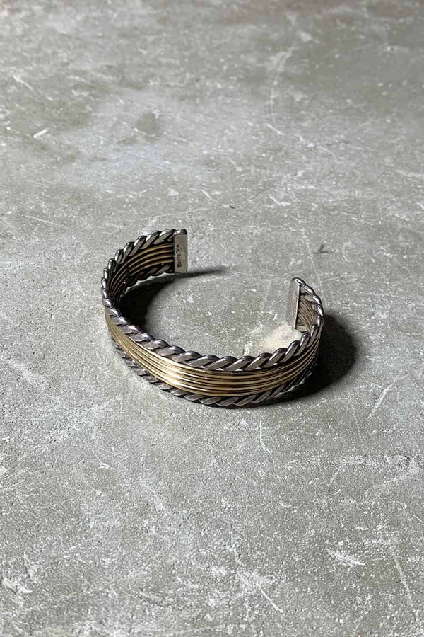 12K GOLD FILLED / STERLING SILVER BANGLE [SIZE: ONE SIZE, USED]