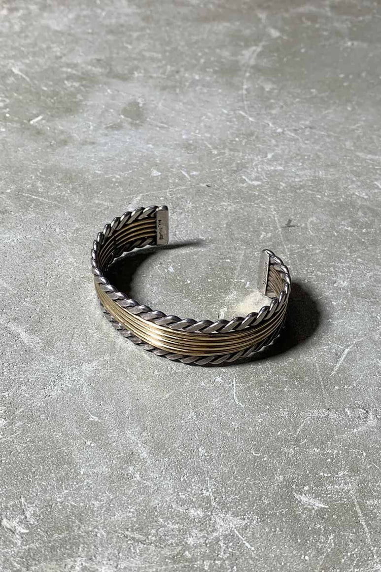 12K GOLD FILLED / STERLING SILVER BANGLE [SIZE: ONE SIZE USED]