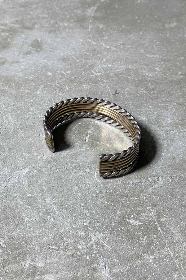 12K GOLD FILLED / STERLING SILVER BANGLE [SIZE: ONE SIZE, USED]
