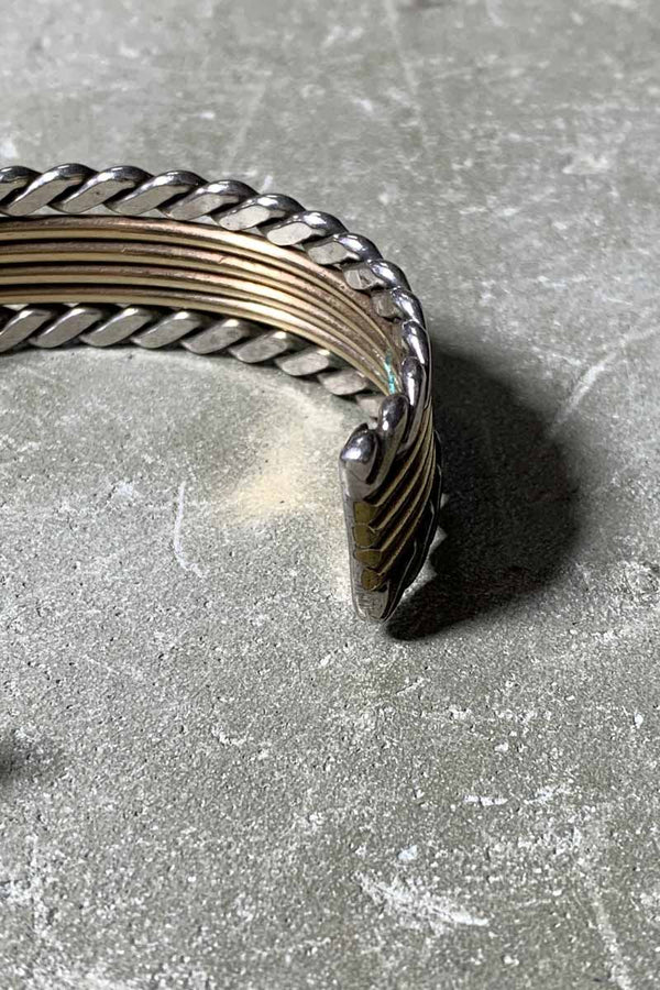 12K GOLD FILLED / STERLING SILVER BANGLE [SIZE: ONE SIZE, USED]