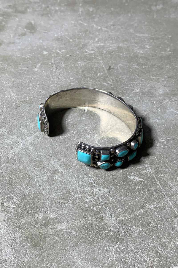 925 SILVER BANGLE W/TURQUOISE [SIZE: ONE SIZE USED]