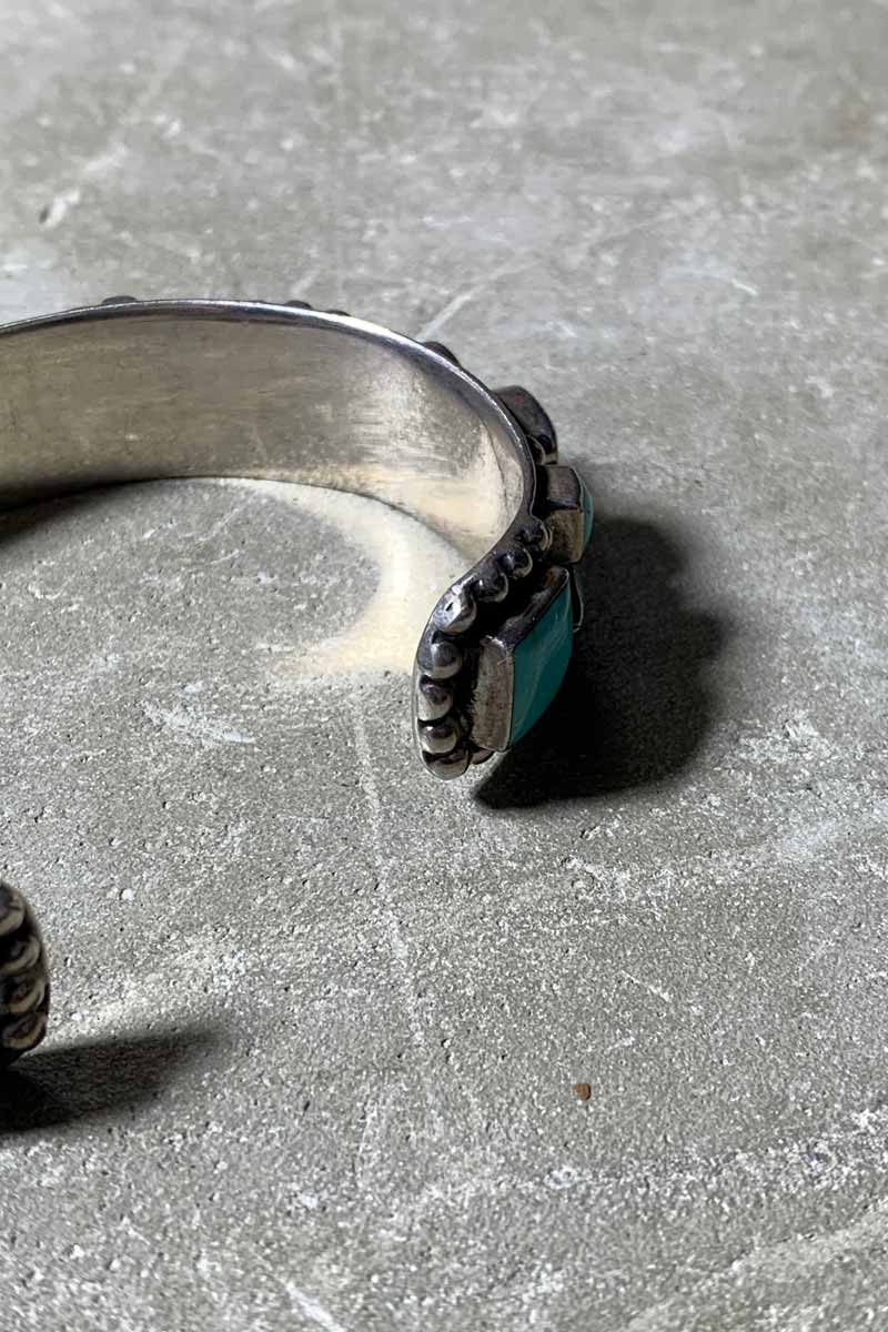 925 SILVER BANGLE W/TURQUOISE [SIZE: ONE SIZE USED]
