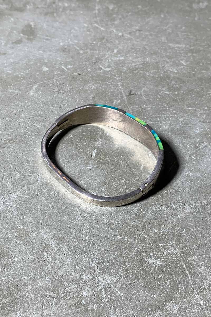 MADE IN MEXICO 925 SILVER BANGLE W/STONE [SIZE: ONE SIZE USED]