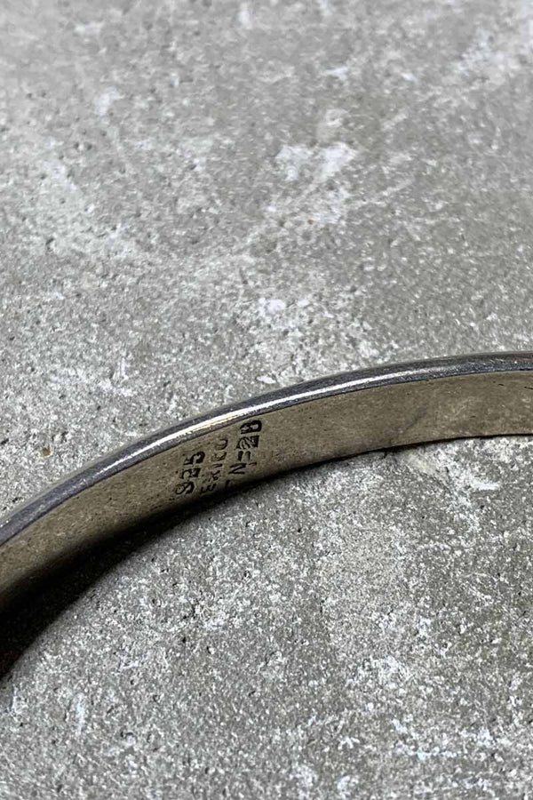 925 SILVER BANGLE W/ONYX [SIZE: ONE SIZE USED]