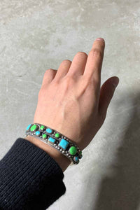 925 SILVER BANGLE W/TURQUOISE [SIZE: ONE SIZE USED]