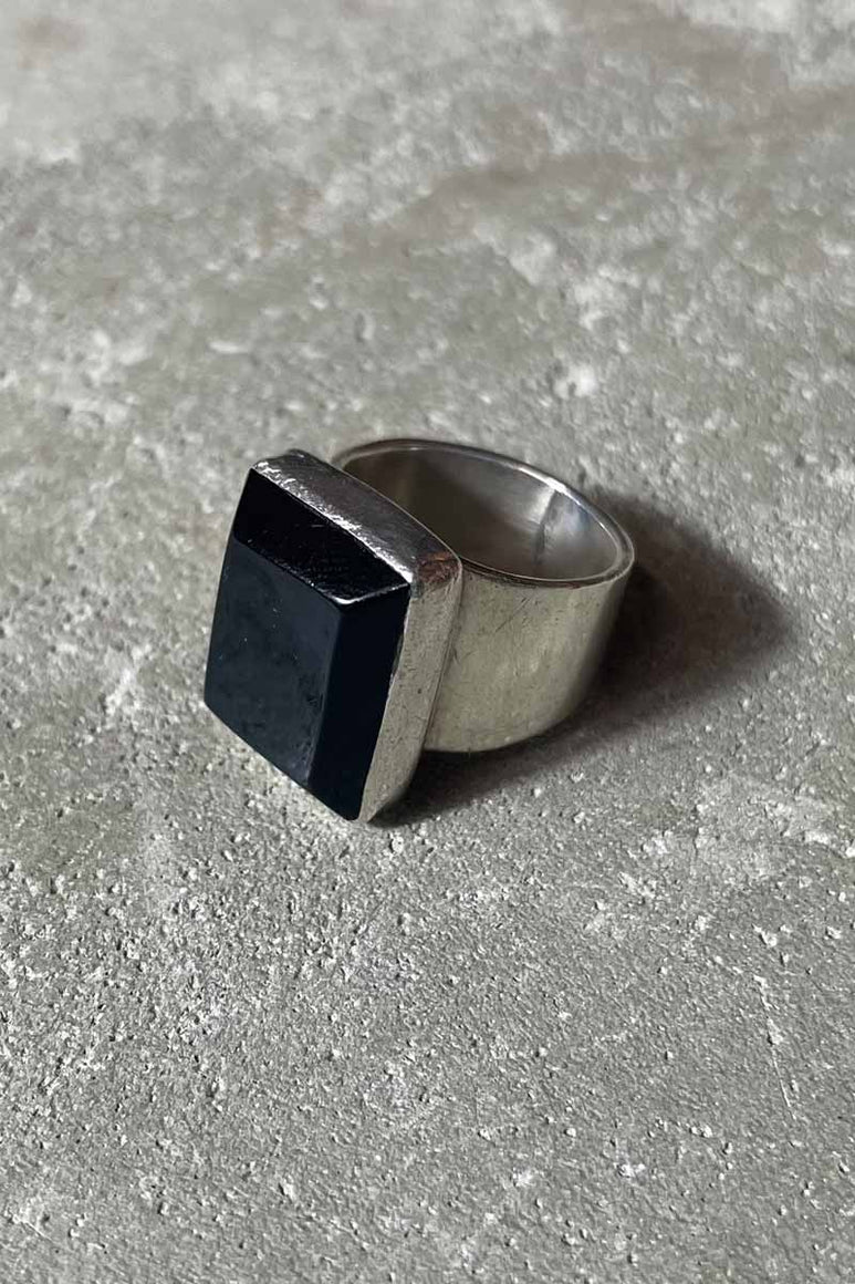 MADE IN MEXICO 925 SILVER RING W/ONYX [SIZE: 11.5号 USED]
