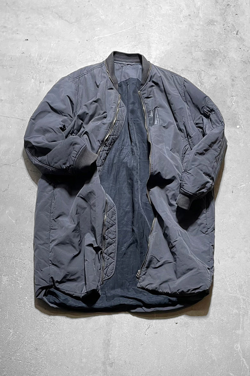 14AW VINCE PADDED MA-1 COAT / GRAY [SIZE: 52 USED]
