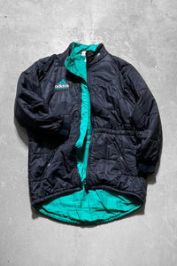 90'S ZIP NYLON PUFF COAT / BLACK [SIZE: L USED]