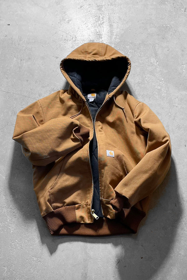 MADE IN USA 19'S DUCK ACTIVE JACKET W/FLEECE LINER / BEIGE [SIZE: S USED]
