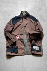 90'S FIREMAN NYLON JACKET  / BROWN [SIZE: XL USED]