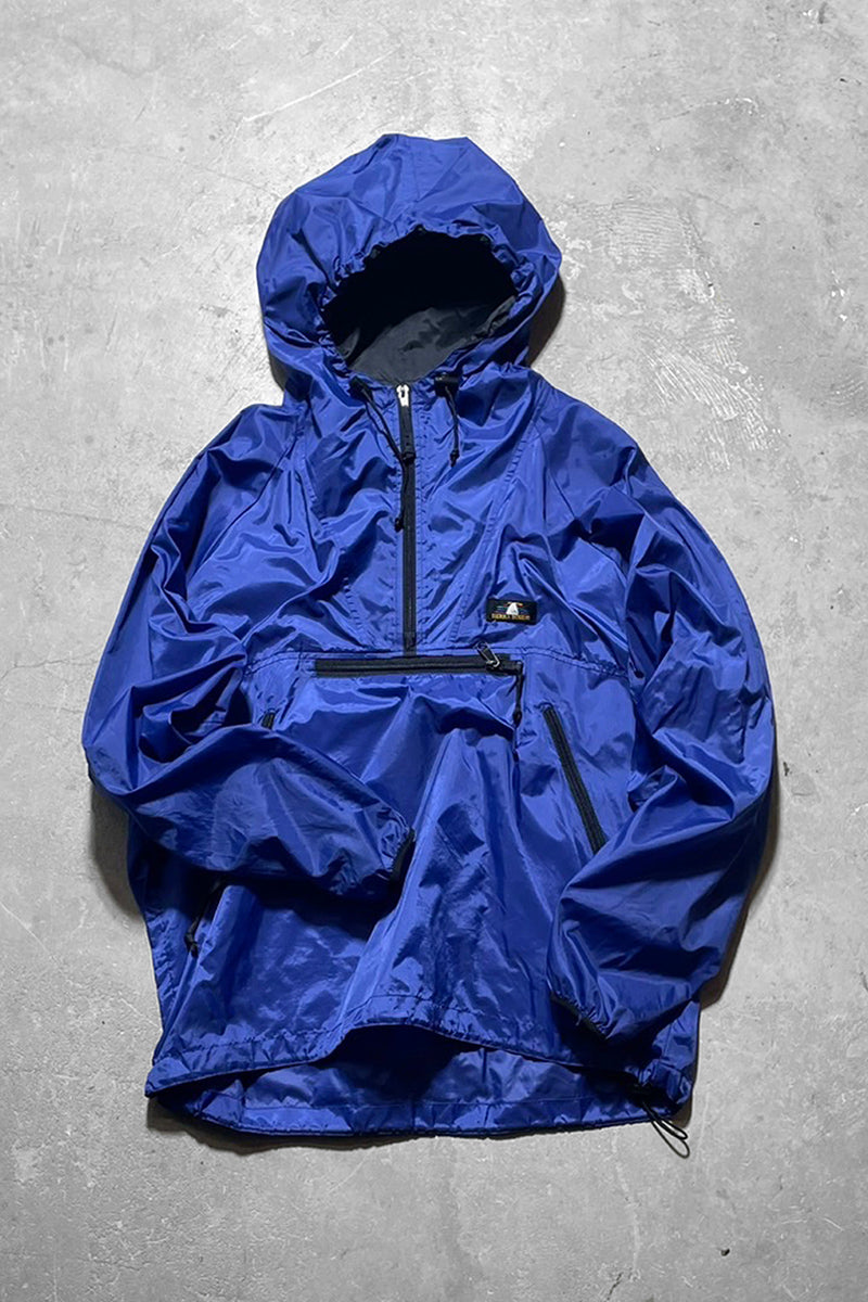 90'S PULLOVER NYLON JACKET / BLUE [SIZE: M USED]