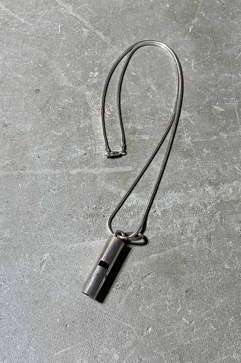 925 SILVER WHISTLE PENDANT NECKLACE [SIZE: ONE SIZE USED]