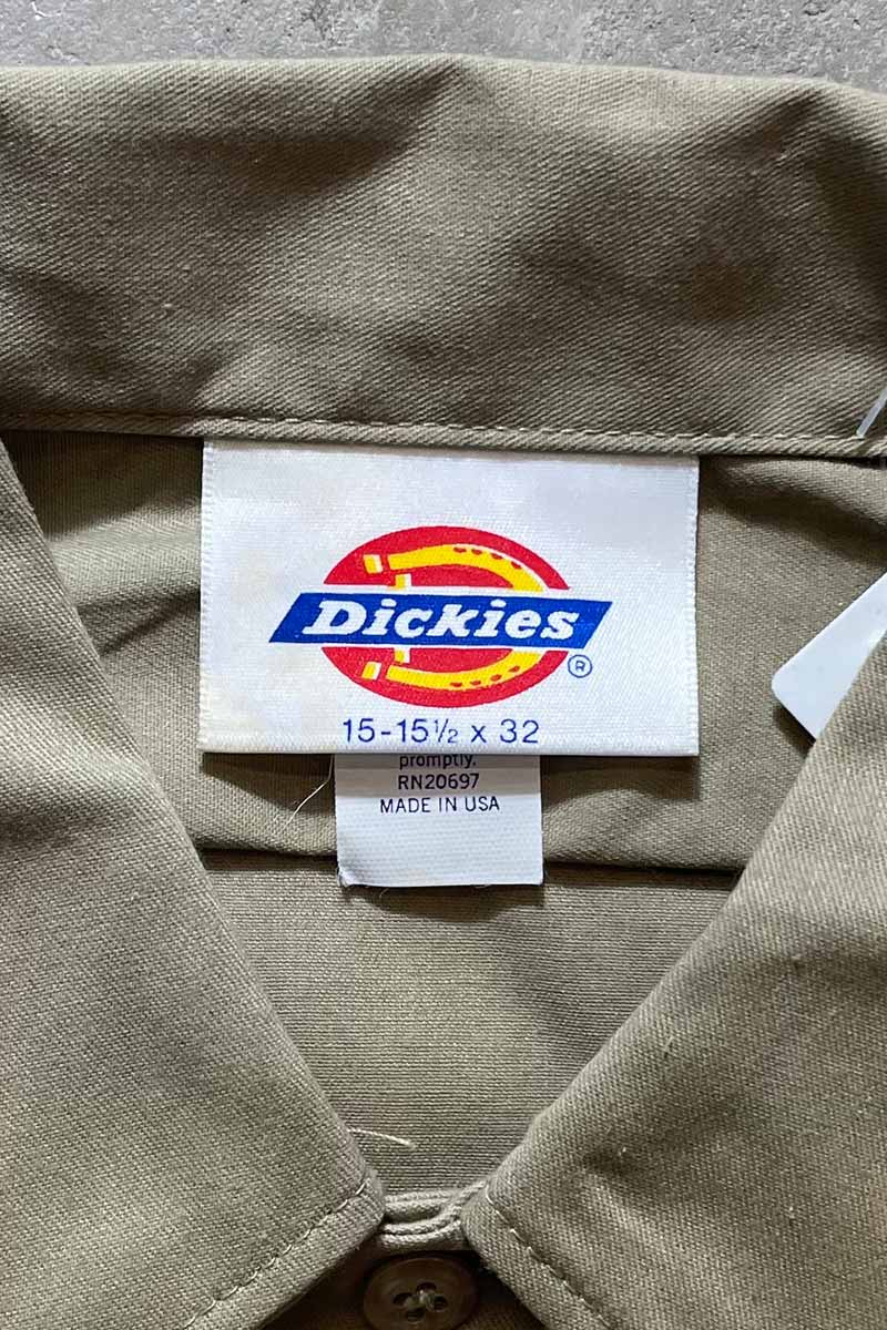 MADE IN USA 80'S L/S WORK SHIRT / BEIGE [SIZE: XL USED]