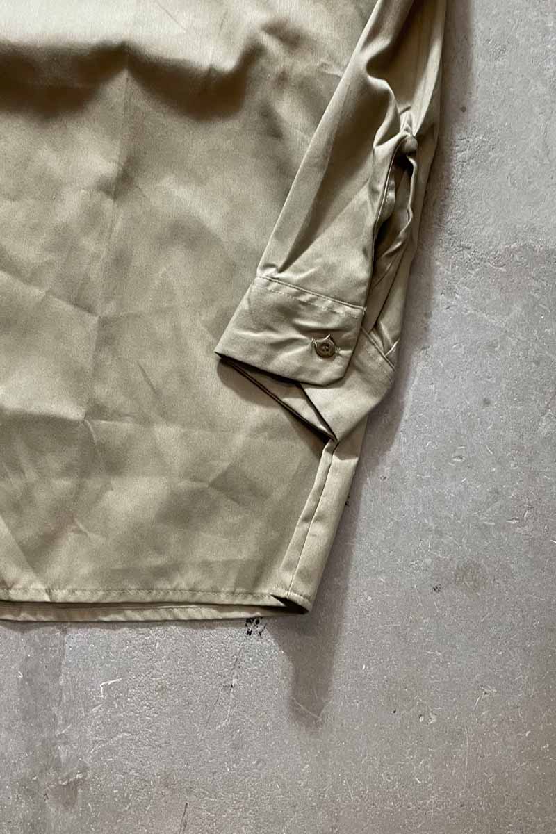 MADE IN USA 80'S L/S WORK SHIRT / BEIGE [SIZE: XL USED]