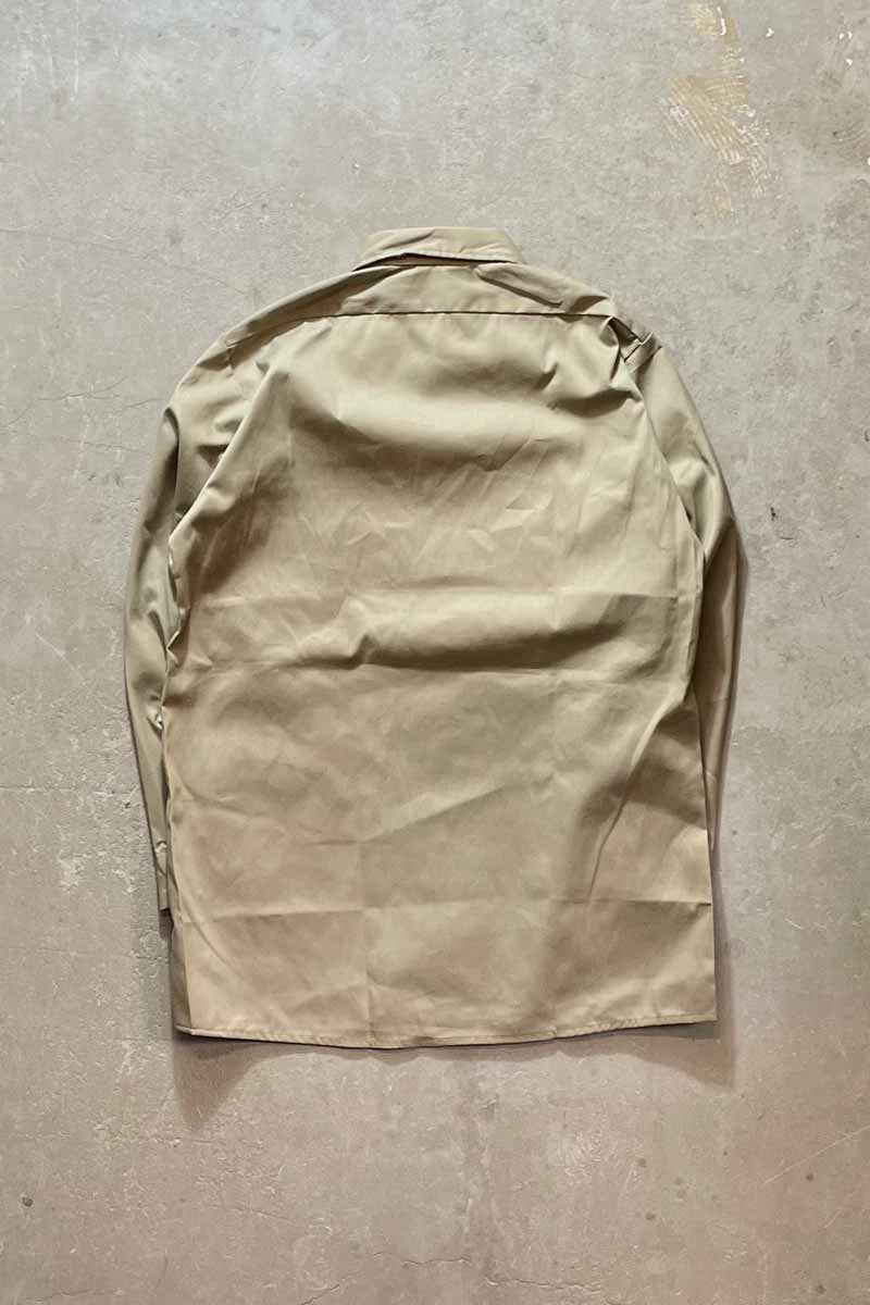 MADE IN USA 80'S L/S WORK SHIRT / BEIGE [SIZE: XL USED]