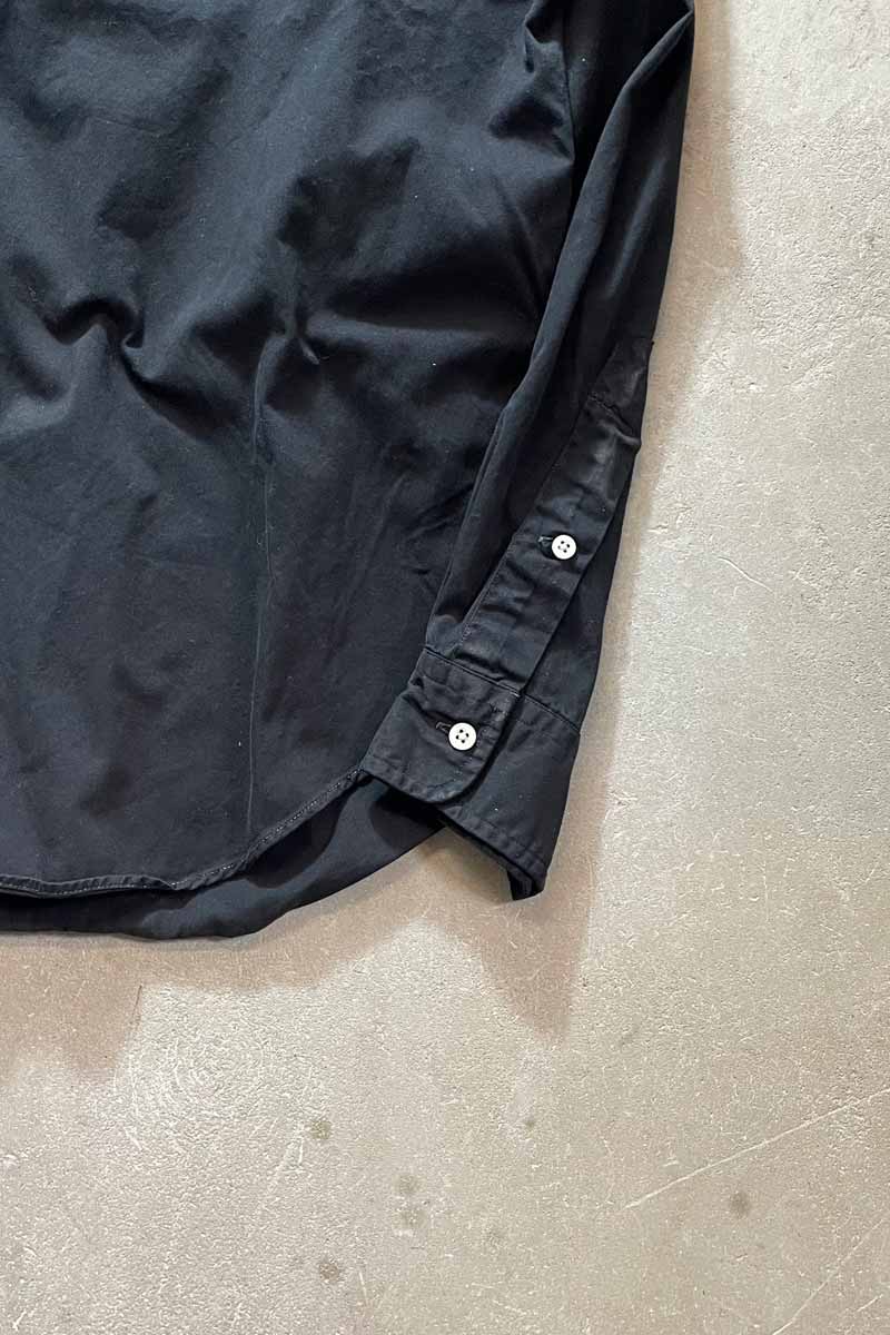 90'S GARMENT DYED L/S BD SHIRT / BLACK [SIZE: L USED]