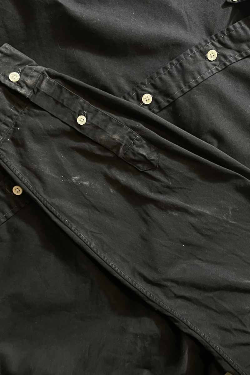 90'S GARMENT DYED L/S BD SHIRT / BLACK [SIZE: L USED]