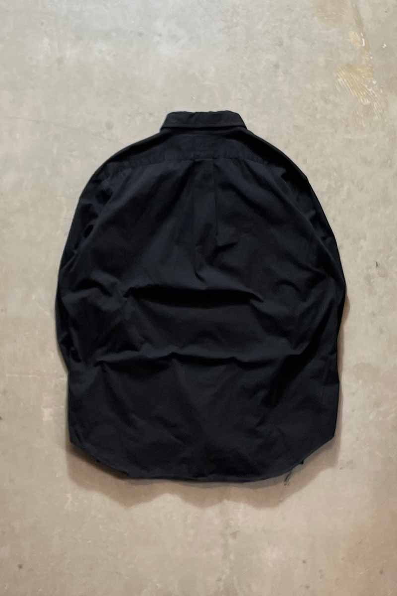 90'S GARMENT DYED L/S BD SHIRT / BLACK [SIZE: L USED]