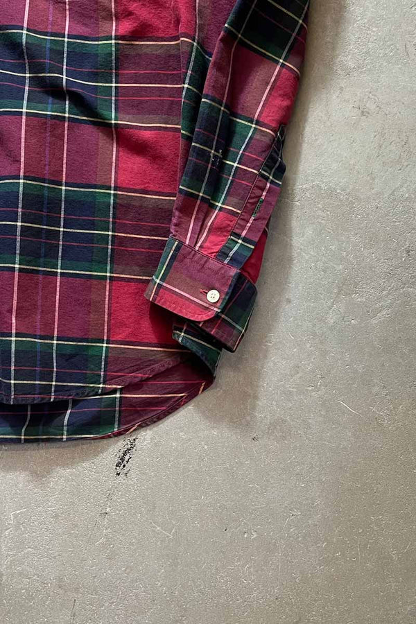 90'S L/S BD CHECK SHIRT / RED [SIZE: 2XL USED]