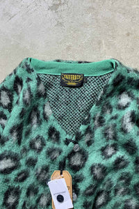 MOHAIR TOUCH CARDIGAN LEOPARD / GREEN [NEW]