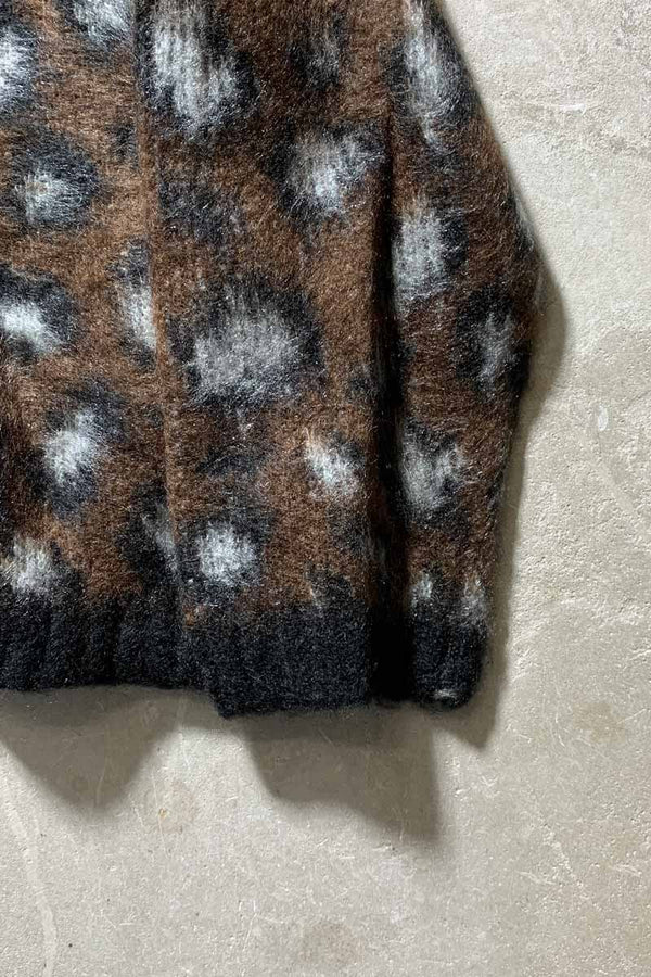 MOHAIR TOUCH CARDIGAN LEOPARD / BROWN [NEW]