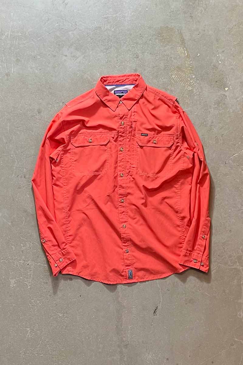 L/S RIPSTOP NYLON WORK SHIRT / PINK [SIZE: M USED]