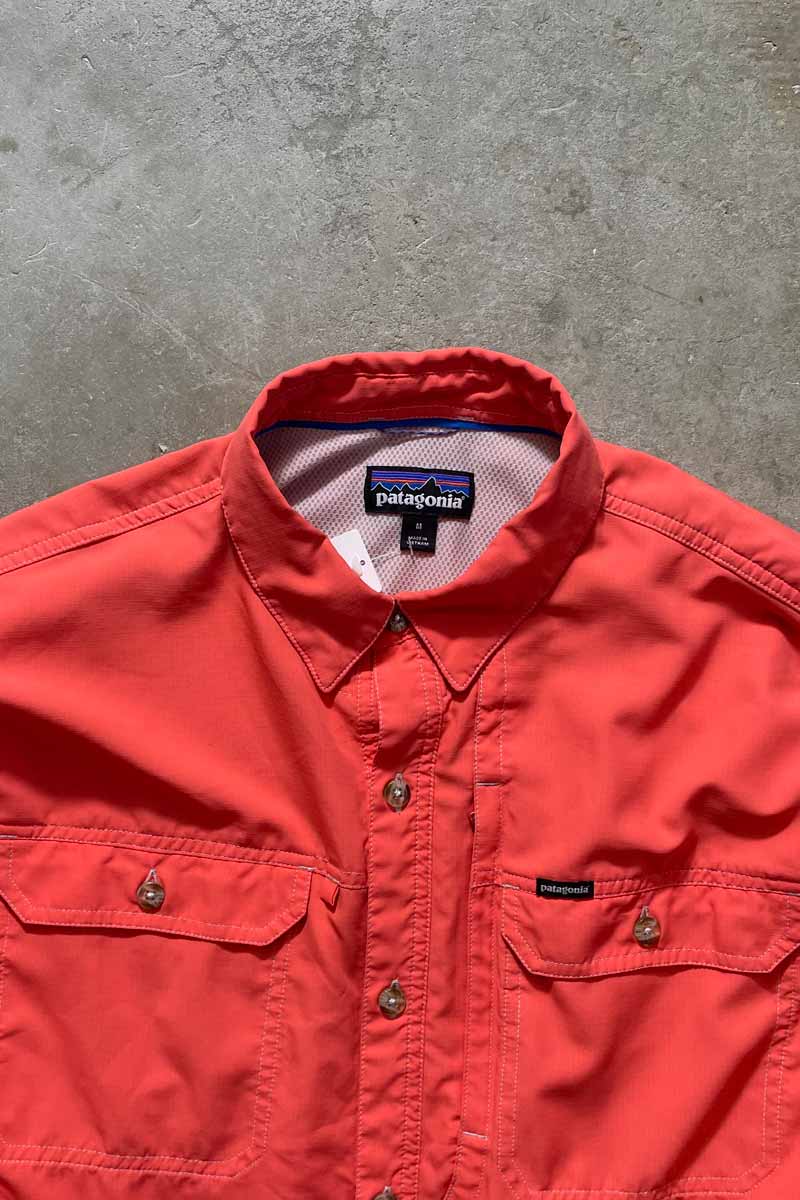 L/S RIPSTOP NYLON WORK SHIRT / PINK [SIZE: M USED]