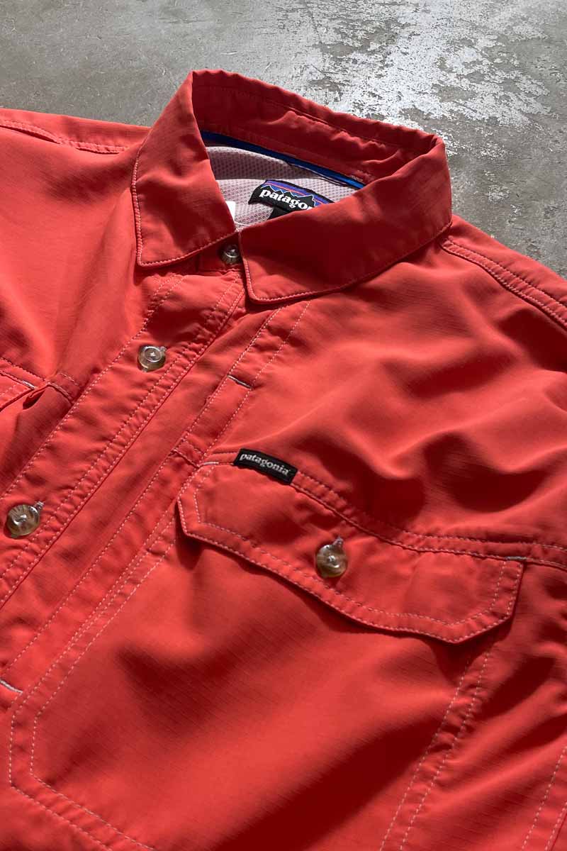 L/S RIPSTOP NYLON WORK SHIRT / PINK [SIZE: M USED]
