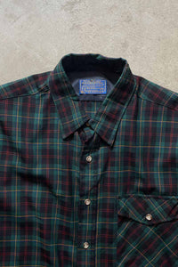 MADE IN USA 80'S L/S WOOL CHECK SHIRT / MULTI [SIZE: L USED]