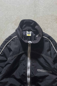 Y2K EARLY 00'S ZIP UP NYLON JACKET / BLACK [SIZE: L USED]