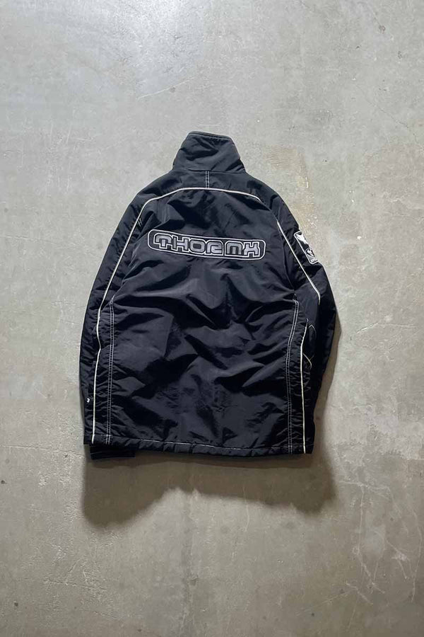 Y2K EARLY 00'S ZIP UP NYLON JACKET / BLACK [SIZE: L USED]