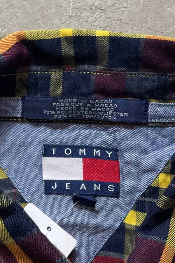 90'S L/S CHECK SHIRT / MULTI [SIZE: M USED]