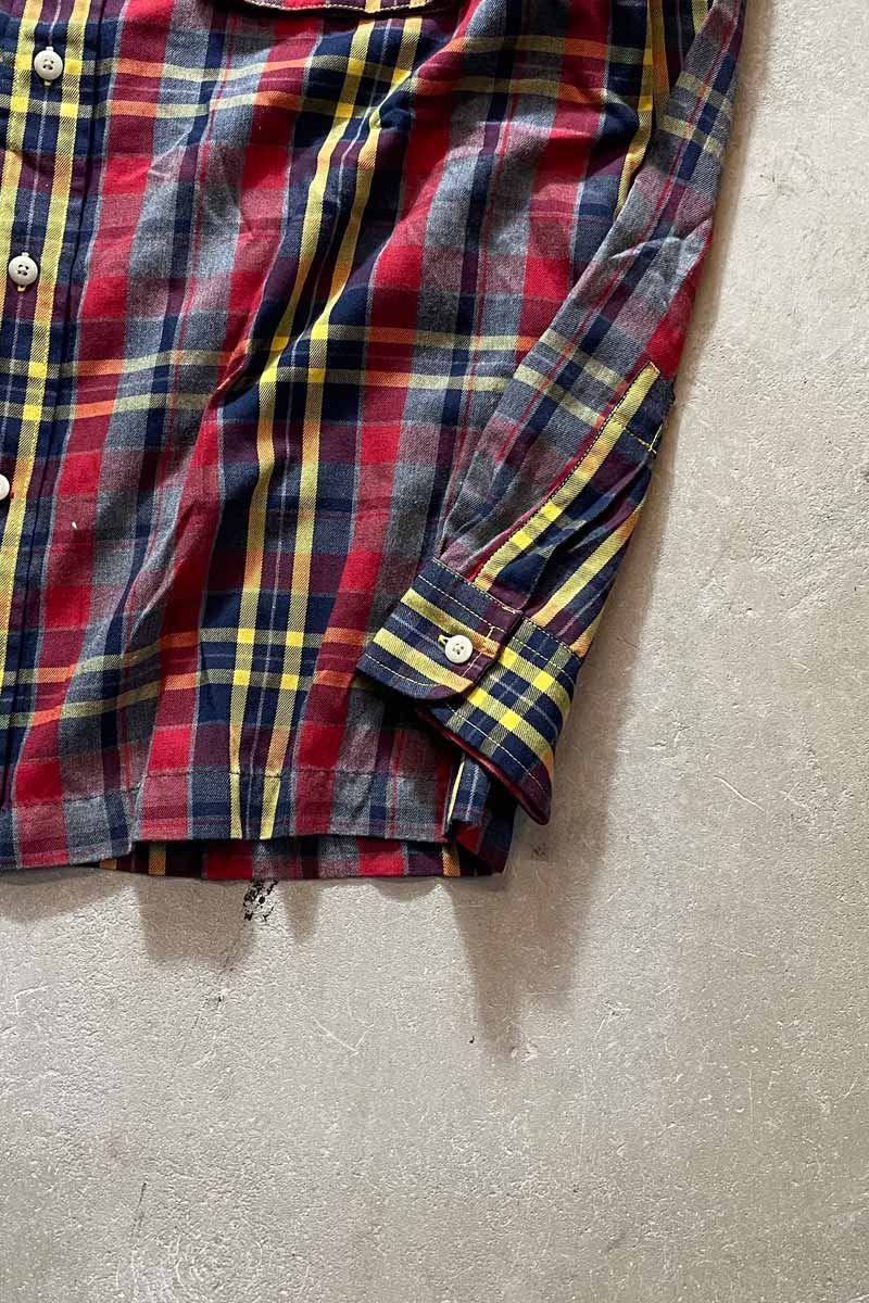 90'S L/S CHECK SHIRT / MULTI [SIZE: M USED]