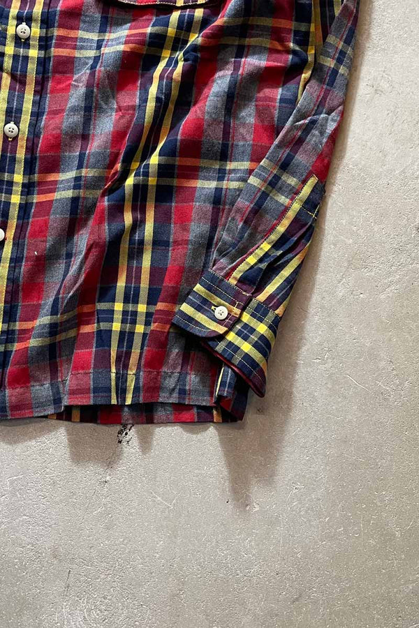 90'S L/S CHECK SHIRT / MULTI [SIZE: M USED]