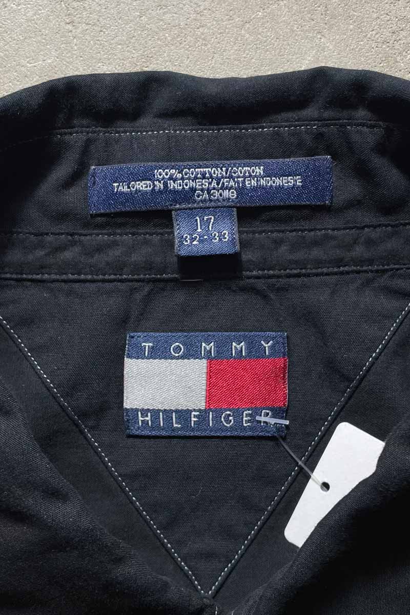 90'S GARMENT DYED L/S BD SHIRT / BLACK [SIZE: L USED]