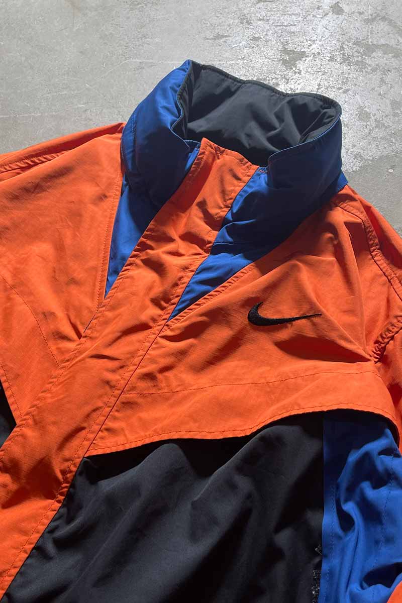 Y2K EARLY 00'S RIP-STOP NYLON JACKET / ORANGE [SIZE: M USED]