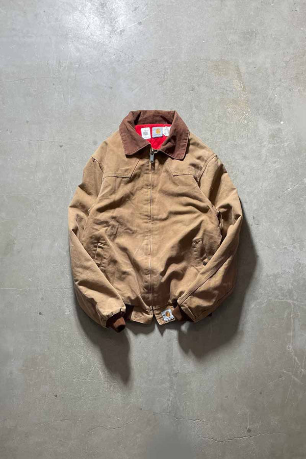 MADE IN USA 80-90'S DUCK SANTAFE JACKET W/QUILTING LINER / BEIGE [SIZE: L USED]