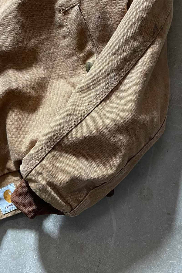 MADE IN USA 80-90'S DUCK SANTAFE JACKET W/QUILTING LINER / BEIGE [SIZE: L USED]