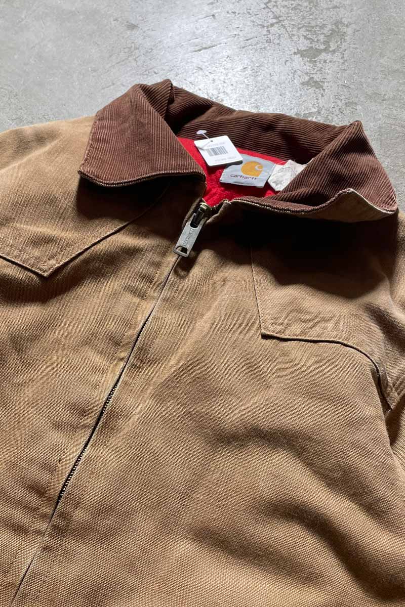 MADE IN USA 80-90'S DUCK SANTAFE JACKET W/QUILTING LINER / BEIGE [SIZE: L USED]