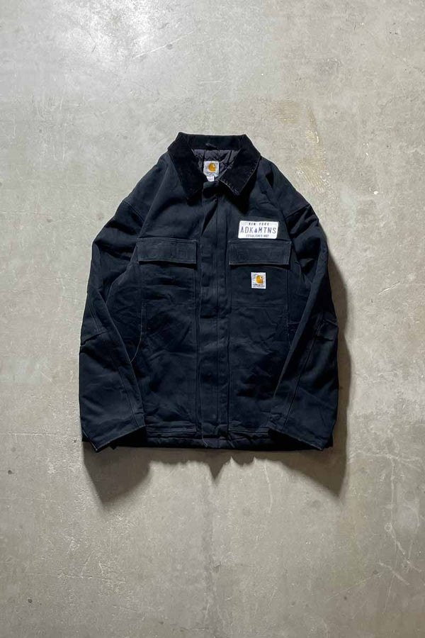 MADE IN MEXICO 90-00'S DUCK TRADITIONAL COAT W/QUILTING LINER / BLACK [SIZE: L USED]