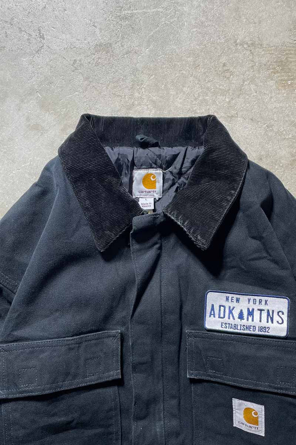 MADE IN MEXICO 90-00'S DUCK TRADITIONAL COAT W/QUILTING LINER / BLACK [SIZE: L USED]