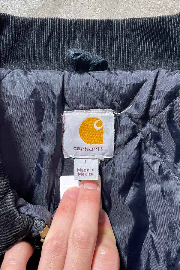 MADE IN MEXICO 90-00'S DUCK TRADITIONAL COAT W/QUILTING LINER / BLACK [SIZE: L USED]
