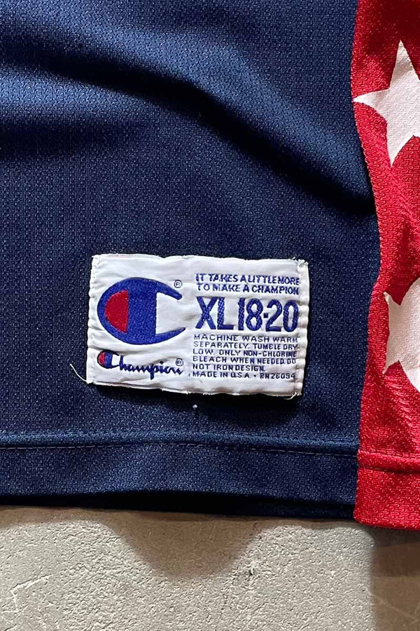 MADE IN USA 90'S USA DREAM TEAM PIPPEN GAME SHIRT / NAVY [SIZE: XL USED]