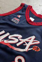 画像をギャラリービューアに読み込む, MADE IN USA 90&#39;S USA DREAM TEAM PIPPEN GAME SHIRT / NAVY [SIZE: XL USED]
